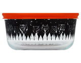 1 Pyrex HALLOWEEN 4 Cup / 1 Qt Glass Storage >>CHOICE: PUMPKINS PENGUINS or OWLS