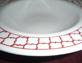 Corelle CRIMSON TRELLIS Wide Rim 28-oz Entree BOWL 11" Serving Pasta HOLIDAY RED