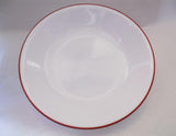 ❤️ Corelle RED RIM 20-oz PASTA BOWL 8.5" Shallow Coupe Soup Salad Meal Entree