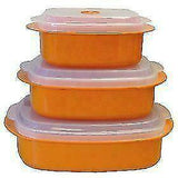 Corelle Calypso 6pc Plastic MICROWAVE COOKWARE Set VENT Lids *PICK Your PATTERN