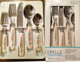 20-pc Corelle ABUNDANCE Fruit HARVEST Regent SHEFFIELD Stainless FLATWARE Set