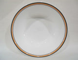🦇 1 Corelle HALLOWEEN 1 Qt SERVING BOWL 8.5" Orange Black Bands /Treats Popcorn