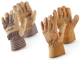 Men's CARHARTT INSULATED GLOVES Cowhide Leather Suede THINSULATE Work Farm Hands
