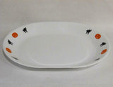 🦇1 Corelle HALLOWEEN 12.25 x 10 SERVING PLATTER Plate Pumpkins Black Cats & Bats