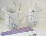 Corelle CREAM & SUGAR BOWL SET Porcelain *SHADOW IRIS or CALLAWAY IVY
