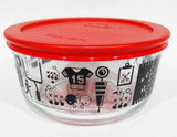 Pyrex OHIO STATE Buckeyes OSU FOOTBALL 4 Cup STORAGE BOWL Game Helmet Jersey