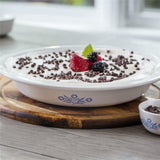 ❤️ CorningWare CORNFLOWER BLUE STONEWARE 10.5" PIE PLATE Dish / 60th Anniversary