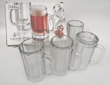 4 Libbey 16-oz HEIDLEBERG MUGS Beer Bar Glasses *Thick Heavy Weighted Base NIB