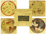 13" Tempered Glass CHRISTMAS LAZY SUSAN *Holly, Holiday Cheer, Cardinals, Doves