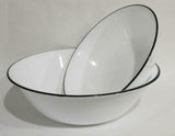 Corelle BLACK RIM Choice: 1 Qt or 2 Qt SERVING BOWL *Cafe, Night, Lace, Beads