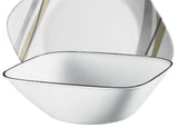 1 Corelle BOUTIQUE Square MURET 22-oz SOUP CEREAL SALAD BOWL Black Rim *Timber, Fleurs du Soir