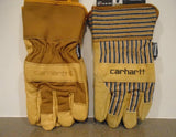 Men's CARHARTT INSULATED GLOVES Cowhide Leather Suede THINSULATE Work Farm Hands