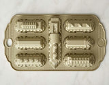 Nordicware 4-8-4 STEAM LOCOMOTIVE TRAIN 7 Car Cakelet Pan COACH SLEEPER DINING