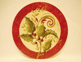 6" Christmas Stoneware TRIVET / HOT PLATE *Holly, Comfort & Joy, OR Red Snowman