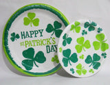 ST. PATRICKS DAY Lucky Shamrock Irish Party Supply Choose: DINNER or CAKE PLATES