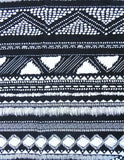 2-pc Aztec Big Inky Black White TANK TOP & SKATER SKIRT SET *Cool Summer Outfit