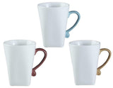 1 NEW Corelle B-FRAMES 11-oz PORCELAIN MUG CUP *Choose BLUE Bleu OR PINK Mauve