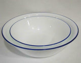 Corelle NAVY INDIGO BLUE RIM *Choose 1 or 2 Qt SERVING BOWL *Cafe, True, Lia, Nordic, Hoops