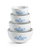 ❤️ NEW 4-pc CorningWare CORNFLOWER BLUE Stoneware MEASURING PREP BOWL SET