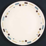 Corelle SANDSTONE CIRCLES 6 3/4 BREAD PLATE *Gold Gray Black Geometric Shapes NW