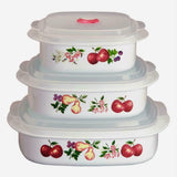 Corelle Calypso 6pc Plastic MICROWAVE COOKWARE Set VENT Lids *PICK Your PATTERN