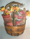 Autumn Harvest APPLES & CINNAMON GIFT BASKET Candles Dry & Liquid Potpourri Oil