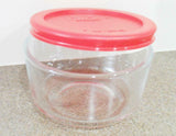 ❤️ PYREX Simply Store 1 CUP ROUND Storage BOWL Red or Blue Cover Storage Crafts