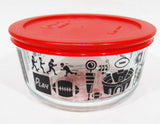 Pyrex OHIO STATE Buckeyes OSU FOOTBALL 4 Cup STORAGE BOWL Game Helmet Jersey