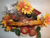 Autumn Harvest APPLES & CINNAMON GIFT BASKET Candles Dry & Liquid Potpourri Oil