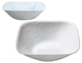 ❤️ Corelle Boutique CHERISH Square 1.5-Qt SERVING BOWL 9" White Embossed Floral