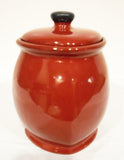 *New 26.5-oz Corelle HEARTHSTONE CHILI RED CANISTER Black Interior 6" BRICK