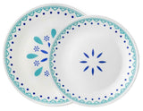 Corelle SANTORINI SKY 10 1/4 DINNER or 8 1/2 LUNCH PLATE *Cobalt Teal Turquoise