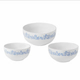 ❤️ NEW 3-pc CorningWare Corning CORNFLOWER BLUE Stoneware MIXING & SERVING BOWL SET
