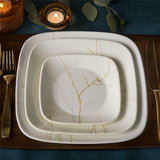 1 Corelle Market Street New York GILDED WOODS Square 6.5" DESSERT Bread PLATE
