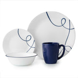 ❤️ Corelle LIA Cobalt Blue Curly Swirls U-PICK 8.5" LUNCH or 10.25" DINNER PLATE