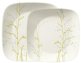 ❤️ 1 Corelle Market Street GILDED WOODS Square LUNCH or DINNER PLATE Silver Gold