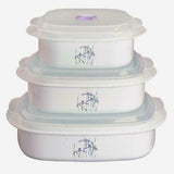 Corelle Calypso 6pc Plastic MICROWAVE COOKWARE Set VENT Lids *PICK Your PATTERN