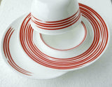 NEW Corelle BRUSHED STROKES of COLOR 10.75" DINNER Plate RED BLUE or SAND TAN