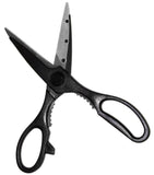 CHICAGO CUTLERY Black Kitchen Shears w/ Protector Jar Opener Scissors Food Prep