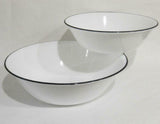 Corelle BLACK RIM Choice: 1 Qt or 2 Qt SERVING BOWL *Cafe, Night, Lace, Beads