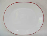 NEW Corelle RED RIM SERVING PLATTER *Cafe Crimson Bandhani Fusion Prairie Cordoba