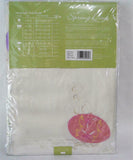 52 x 70 EASTER TABLECLOTH Satiny Colorful Spring EGGS Cutout Fabric Table Linen
