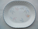 ❤️ NEW Corelle PINK TRIO 12.25 x 10 SERVING PLATTER Entree Plate *Pink Floral Grey Rim