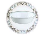 Corelle TREE BIRD 18-oz SOUP CEREAL BOWL 6 1/4"  *Turquoise Blue & Brown Bands
