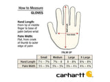 CARHARTT Insulated DEERSKIN Leather GLOVES *Moisture Wick Stretch Work Farm A550