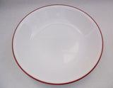 Corelle GYPSUM Sandstone 18-oz SOUP Cereal BOWL 7 1/4" Burgundy Maroon RED RIM