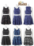 2-pc TANK & SKATER SKIRT SET *Stretchy Cotton Spandex SUMMER Dress *CHOOSE Color