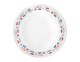 Corelle HARBOR TOWN 10 1/4" Dinner or 8 1/2" Lunch Plate *RED BLUE FISH Coastal
