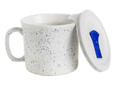 ❤️ CORNINGWARE 20-oz Soup MEAL MUG Microwave Vent Lid MARBLE or SPECKLED BLUE