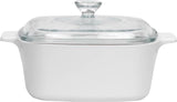 New CORNINGWARE Stovetop 6-pc PYROCERAM Winter Frost WHITE Casserole Set 2 & 3-Qt